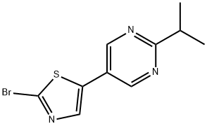 2-Bromo-5-(2-iso-propylpyrimidyl-5-yl)thiazole,1215072-45-9,结构式