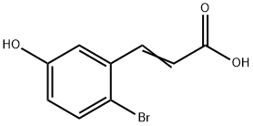 2-丙烯酸,3-(2-溴-5-羟基苯基)-,(2E)-, 1217351-35-3, 结构式