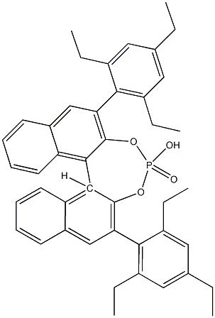 (11bR)-4-hydroxy-2,6-bis(2,4,6-triethylphenyl)- 4-oxide-Dinaphtho[2,1-d:1',2'-f][1,3,2]dioxaphosphepin Struktur