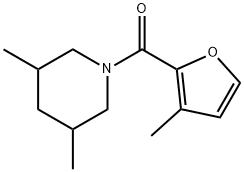 3,5-dimethyl-1-(3-methylfuran-2-carbonyl)piperidine Structure