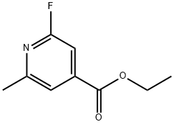 4-Pyridinecarboxylic acid, 2-fluoro-6-methyl-, ethyl ester Struktur