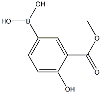 Benzoic acid, 5-borono-2-hydroxy-, 1-methyl ester Struktur