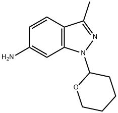 1H-Indazol-6-amine, 3-methyl-1-(tetrahydro-2H-pyran-2-yl)- Struktur