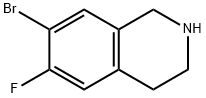 Isoquinoline, 7-bromo-6-fluoro-1,2,3,4-tetrahydro- 化学構造式