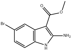 1H-Indole-3-carboxylic acid, 2-amino-5-bromo-, methyl ester,1242140-61-9,结构式