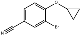 3-溴-4-环丙基苯甲腈, 1243367-91-0, 结构式