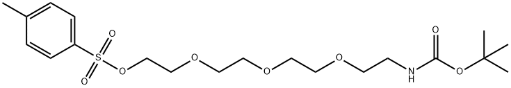 5,8,11-Trioxa-2-azatridecanoic acid, 13-[[(4-methylphenyl)sulfonyl]oxy]-, 1,1-dimethylethyl ester,1246999-33-6,结构式