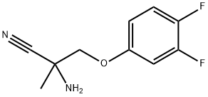 2-氨基-3-(3,4-二氟苯氧基)-2-甲基丙腈, 1247559-93-8, 结构式