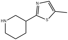 3-(5-甲基-1,3-噻唑-2-基)哌啶,1248102-35-3,结构式