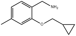 2-(cyclopropylmethoxy)-4-methylphenyl]methanamine Struktur