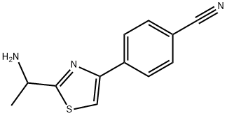 4-[2-(1-氨基乙基)-1,3-噻唑-4-基]苄腈, 1249162-37-5, 结构式