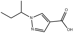 1-(仲丁基)-1H-吡唑-4-羧酸,1250340-21-6,结构式