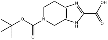5-(叔丁氧基羰基)-4,5,6,7-四氢-1H-咪唑并[4,5-C]吡啶-2-羧酸,1251000-11-9,结构式