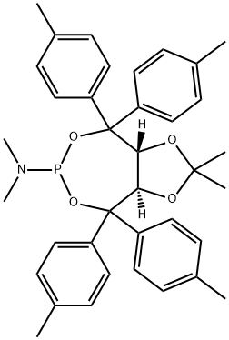 1,3-Dioxolo[4,5-e][1,3,2]dioxaphosphepin-6-amine, tetrahydro-N,N,2,2-tetramethyl-4,4,8,8-tetrakis(4-methylphenyl)-, (3aR,8aR)-|(3AR,8AR)-四氢-N,N,2,2-四甲基-4,4,8,8-四(对甲基苯)-1,3-二噁唑并[4,5-E][1,3,2]二氧膦-6-胺