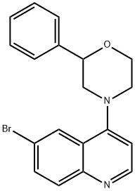 6-溴-4-(2-苯基吗啉-4-基)喹啉,1252528-26-9,结构式