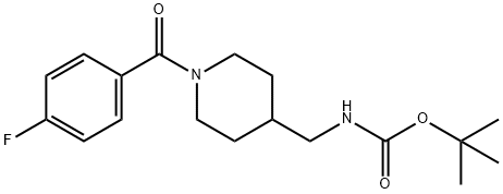 tert-Butyl [1-(4-fluorobenzoyl)piperidin-4-yl]methylcarbamate Struktur