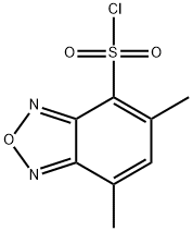 5,7-ジメチル-2,1,3-ベンズオキサジアゾール-4-スルホニルクロリド 化学構造式