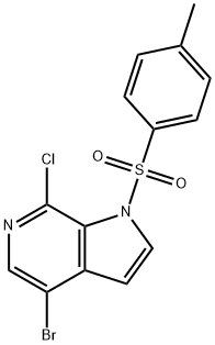 1H-Pyrrolo[2,3-c]pyridine, 4-bromo-7-chloro-1-[(4-methylphenyl)sulfonyl]- Struktur