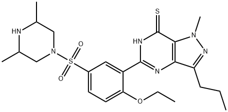 Thiodimethyl Sildenafil (Dimethylthiosildenafil) 化学構造式