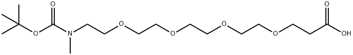 N-methyl-N-(t-Boc)-PEG4-acid 化学構造式