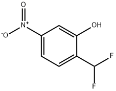 2-(二氟甲基)-5-硝基苯酚, 1261442-16-3, 结构式