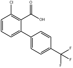 [1,1'-Biphenyl]-2-carboxylic acid, 3-chloro-4'-(trifluoromethyl)- Structure