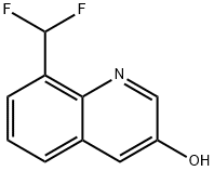 3-Quinolinol, 8-(difluoromethyl)- 结构式