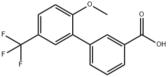 [1,1'-Biphenyl]-3-carboxylic acid, 2'-methoxy-5'-(trifluoromethyl)- Structure