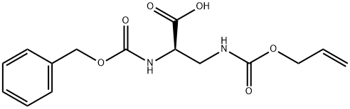 N-[苄氧羰基]-3-[[(2-丙烯-1-基氧基)羰基]氨基]-D-丙氨酸, 1263046-49-6, 结构式