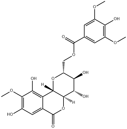 11-O-syringylbergenin, 126485-47-0, 结构式
