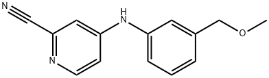 4-{[3-(methoxymethyl)phenyl]amino}pyridine-2-carbonitrile Structure