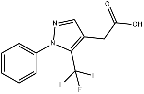 1H-Pyrazole-4-acetic acid, 1-phenyl-5-(trifluoromethyl)-,1283720-62-6,结构式