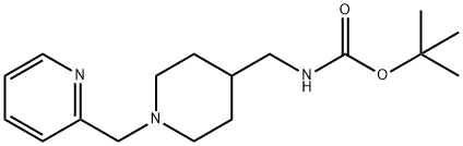 TERT-ブチル 〔[1-(ピリジン-2-イルメチル)ピペリジン-4-イル]メチル〕カルバメート 化学構造式