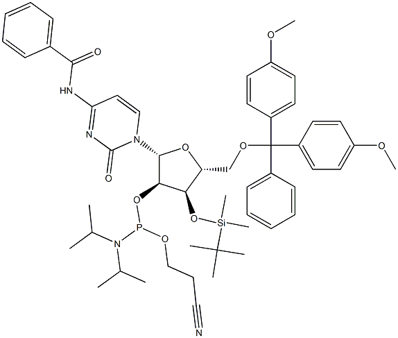 3'-TBDMS-Bz-rC Phosphoramidite Structure