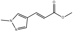 (E)-甲基 3-(1-甲基-1H-吡唑-4-基)丙烯酰基酯 结构式