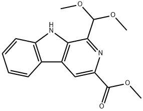 9H-Pyrido[3,4-b]indole-3-carboxylic acid, 1-(dimethoxymethyl)-, methyl ester 结构式