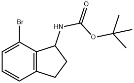 tert-Butyl (7-bromo-2,3-dihydro-1H-inden-1-yl)carbamate,1311994-14-5,结构式