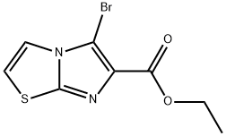 Imidazo[2,1-b]thiazole-6-carboxylic acid, 5-bromo-, ethyl ester Structure