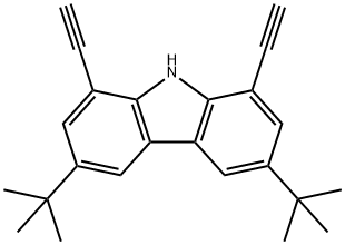9H-Carbazole, 3,6-bis(1,1-dimethylethyl)-1,8-diethynyl- Struktur