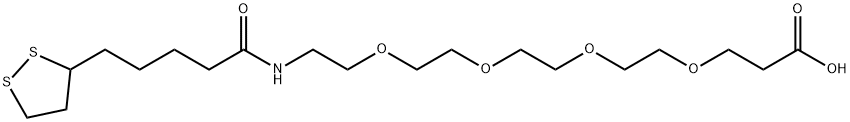 Lipoamido-PEG4-acid Structure