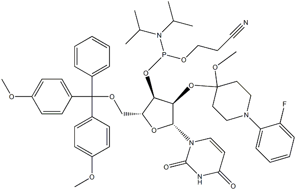 N-blocked-5'-O-DMT-2'-O-Fpmp CED uridine phosphoramidite|