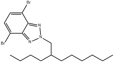 2H-Benzotriazole, 4,7-dibromo-2-(2-butyloctyl)-, 1329120-89-9, 结构式