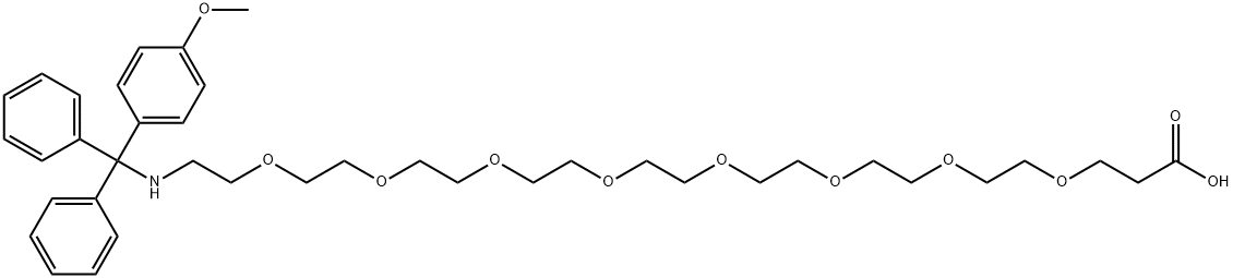 Methoxytrityl-N-PEG8-acid Structure