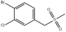 Benzene, 1-bromo-2-chloro-4-[(methylsulfonyl)methyl]- Structure