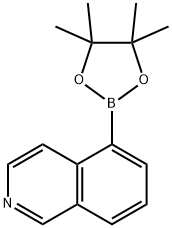 Isoquinoline, 5-(4,4,5,5-tetramethyl-1,3,2-dioxaborolan-2-yl)- Structure