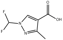 1H-Pyrazole-4-carboxylic acid, 1-(difluoromethyl)-3-methyl- Structure