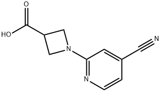 3-Azetidinecarboxylic acid, 1-(4-cyano-2-pyridinyl)- Structure