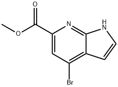 methyl 4-bromo-1~{H}-pyrrolo[2,3-b]pyridine-6-carboxylate, 1352394-92-3, 结构式