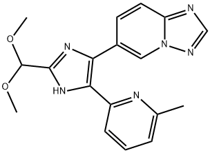 6-(2-(dimethoxymethyl)-5-(6-methylpyridin-2-yl)-1H-imidazol-4-yl)-[1,2,4]triazolo[1,5-a]pyridine Structure