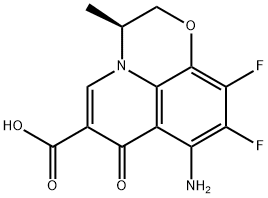 (3S)-8-氨基-9,10-二氟-2,3-二氢-3-甲基-7-氧代-7H-吡啶并[1,2,3-de]-1,4-苯并恶嗪-6-羧酸, 135325-15-4, 结构式